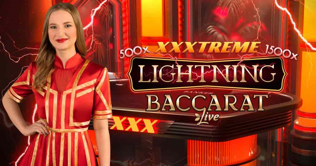 Képernyőkép az LVBET appból, az XXtreme Lightning Baccarat játékot mutatja